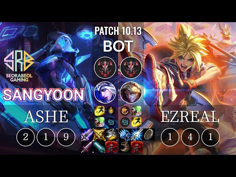 SRB Sangyoon Ashe vs Ezreal Bot - KR Patch 10.13