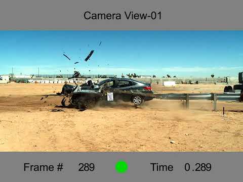 MFLEAT Test 3-37 Guardrail End Terminal Crash Test with Car