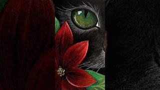 ART → DREAM: The Mystic Cat 💜 | Don’t Blink #shorts #livingpainting #visualart #visualpoetry
