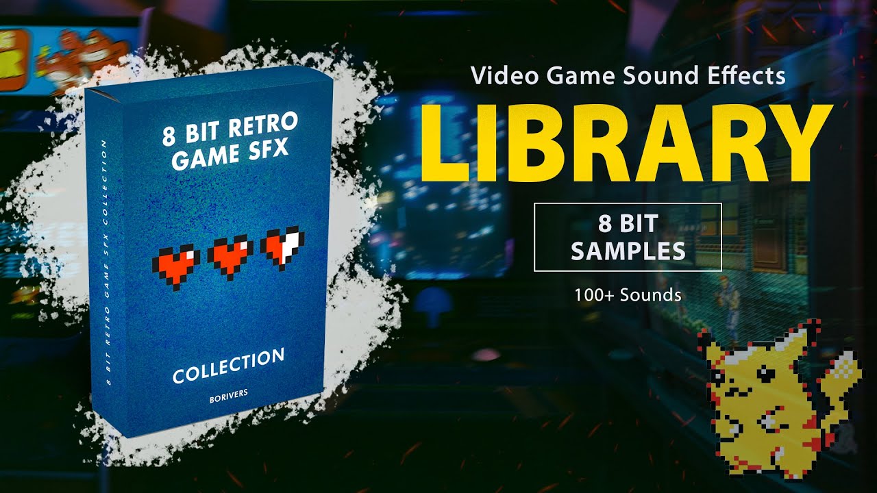 ≡ Video Game Sound Effects Library 👾 8 bit Retro Game SFX Pack (WAV)