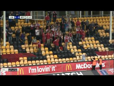 bryne supporter goes down