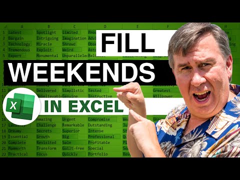 Excel for Co-Parenting: Fill Weekend Dates in Excel - Episode 2064