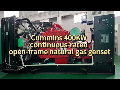 Cummins 400KW continuous-rated open-frame natural gas genset