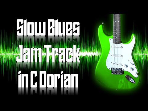 Slow Blues Jam Track in C Dorian 🎸 Guitar Backing Track