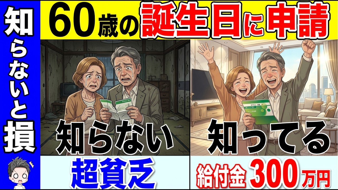 【2026年からの新ルール】60歳以上は必見！申請を忘れると老後資金が300万円以上も消滅します！