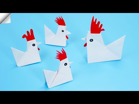 How to Make a Paper Chicken Easter paper Crafts Easy paper crafts