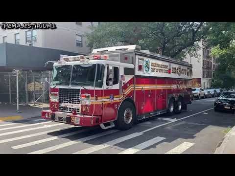 FDNY RESPONDING COMPILATION 127 FULL OF BLAZING SIRENS & LOUD AIR HORNS THROUGHOUT NEW YORK CITY.