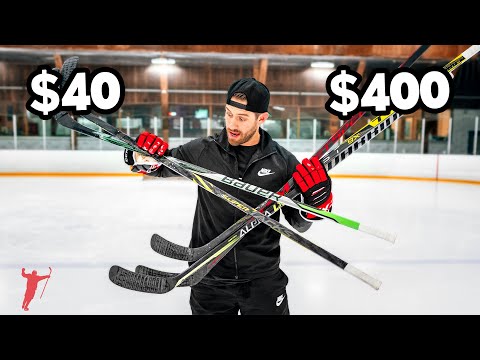 $40 vs $400 Hockey Stick Test