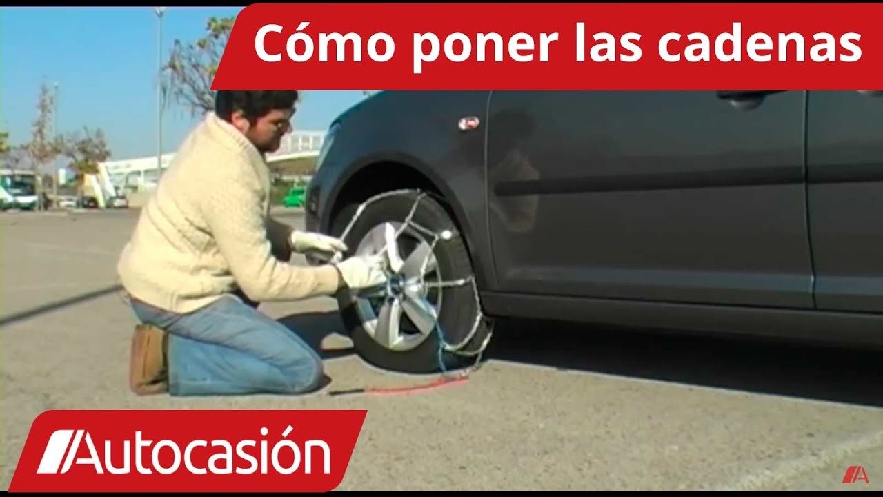 Cómo poner las cadenas para la nieve en las ruedas