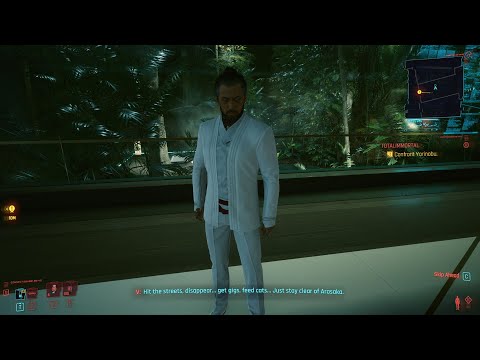 Cyberpunk 2077 Attempting to Convince Takemura to leave Arasaka and Farewell to V