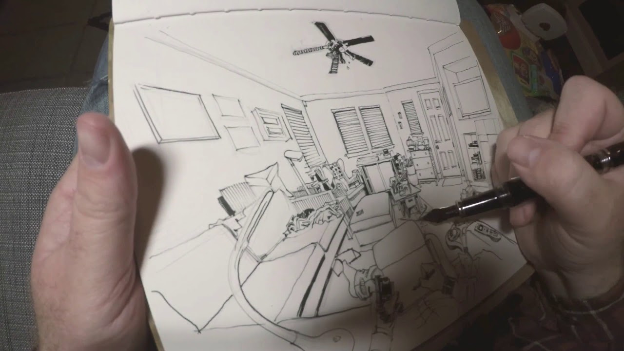 Living room sketch time lapse