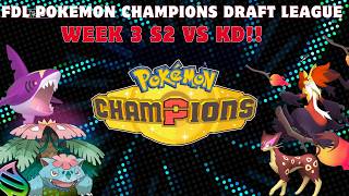 Pokemon Champions FDL Draft League S2 Week 3 vs KD!!