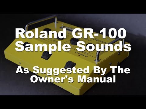 Roland GR-100 Guitar Synthesizer - Sample Sounds - Factory Presets - Suggested by the Owners Manual