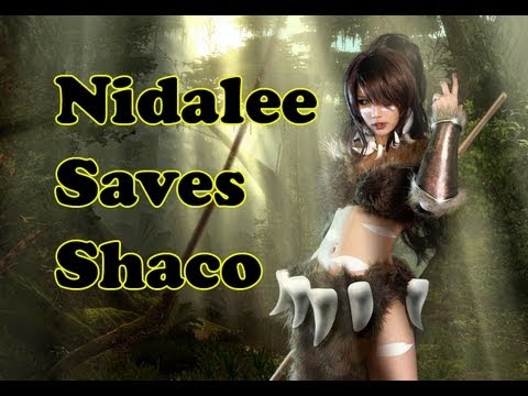 Nidalee Clutch Spear Saves Shaco (HD)