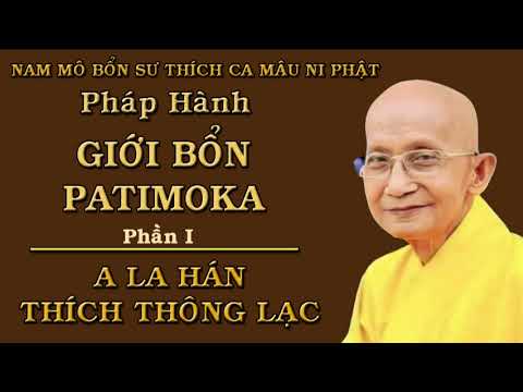 Giới Bổn PATIMOKA - Phần 1 - Đức Trưởng Lão Thích Thông Lạc