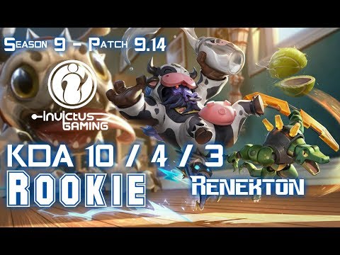 IG Rookie RENEKTON vs FIZZ Mid - Patch 9.14 KR Ranked