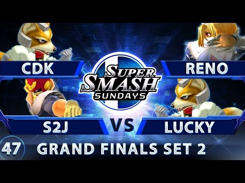 SSS 47 - CDK & S2J (Blue) vs. Reno & Lucky (Red) - SSBM Grand Finals Set 2 - Smash Melee