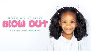 NATURAL KIDS | Chunky Flat Twist Out on Blown Out Hair