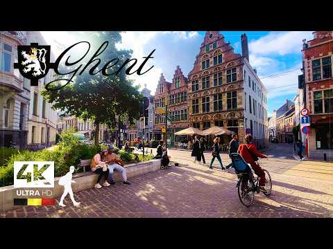 Gent, Belgien 🇧🇪| Pulsierendes Stadtleben in einer Mittelalterlichen Stadt – Slow TV 4K