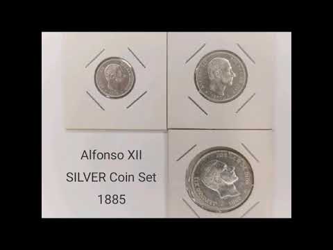 #23 PHILIPPINES Alfonso XII SILVER Coin Set (1885)