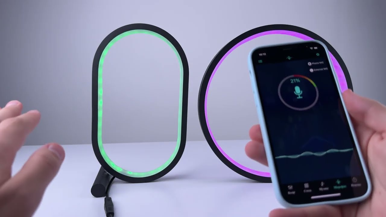 Уценка Настольная LED лампа RGB Intelligent circular atmosphere light Bluetooth USB with app
