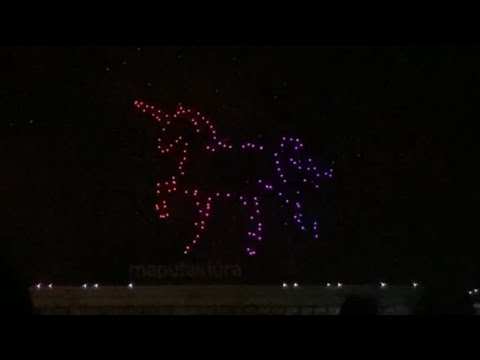 Pokaz dronów 2019/2020 Manufaktura Łódź Sylwester