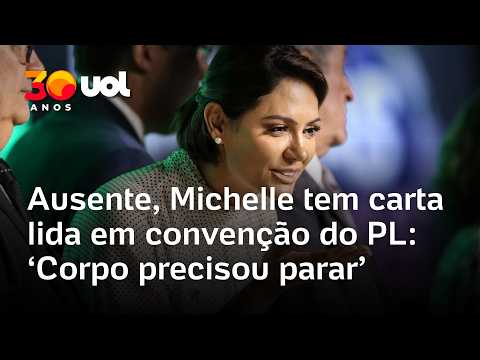 Michelle Bolsonaro não comparece a evento do PL e irmão para lê discurso em seu nome
