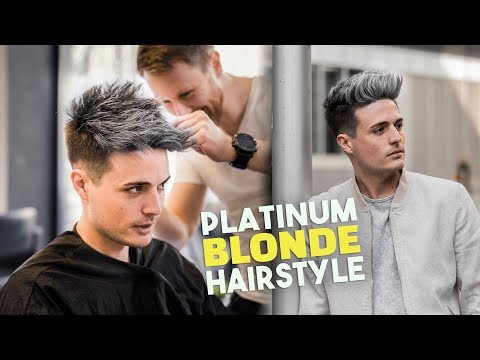 Platinum Blonde Hair TRANSFORMATION | Men's Hairstyle Tutorial | BluMaan 2018
