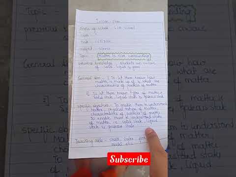 science lesson plan / matter in our surrounding