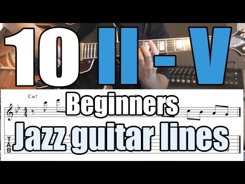 10 Easy II-V Jazz Guitar Licks With Tabs | Lesson For Beginners