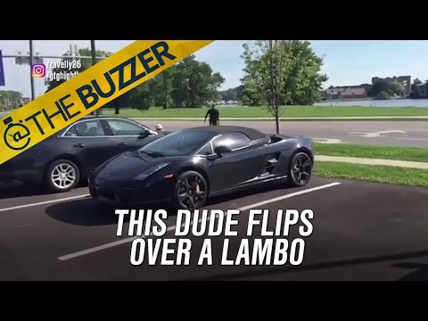 Watch this dude flip over a Lamborghini | @TheBuzzer | FOX SPORTS