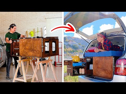 33 Road Trip Hacks And Picnic Ideas || DIY Camping Comfort All-In-One Box!