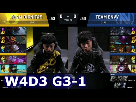 Dignitas vs Team EnVyUs Game 1 | S7 NA LCS Spring 2017 Week 4 Day 3 | DIG vs NV G1 W4D3