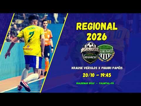 AO VIVO | KRAUSE VEICULOS X PIQUIRI PAPEIS | REGIONAL DE FUTSAL | PALMITAL - PR