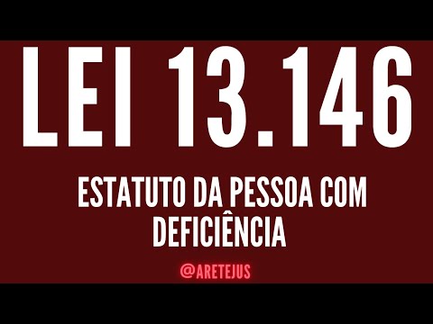 LEI 13.146 Estatuto da Pessoa com Deficiência em AUDIOBOOK 🎧📚