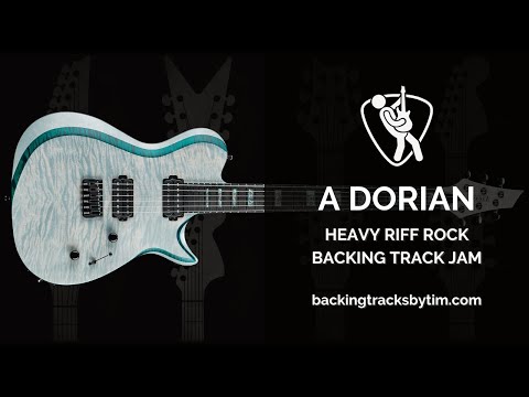 Heavy Riff Rock Backing Track Jam in A Dorian | 100 BPM