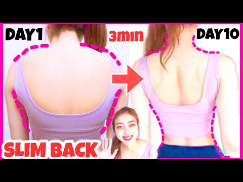 3mins!! Burn Back Fat & Improve Posture Fast!!🔥 Easy Home Workout To Get Slim Back & Arm