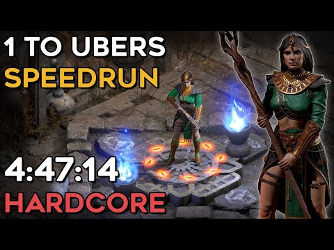 IT'S DONE! 1 TO UBERS HARDCORE SORCERESS SPEEDRUN WORLD RECORD | 4:47:17 IGT | DIABLO 2 RESURRECTED