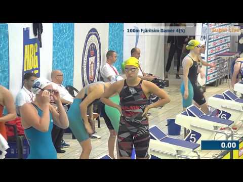 100m Fjärilsim Damer SM/JSM 25m 2015 Helsingborg