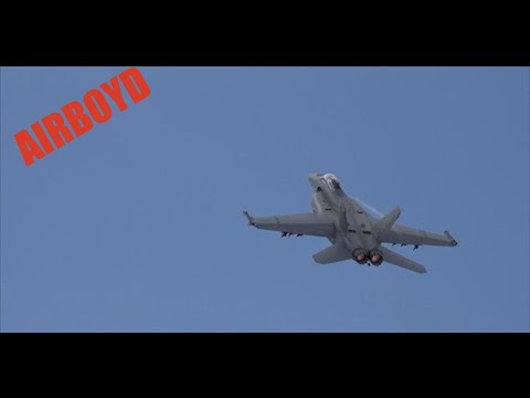 F/A-18 Demo Farnborough Airshow 2014