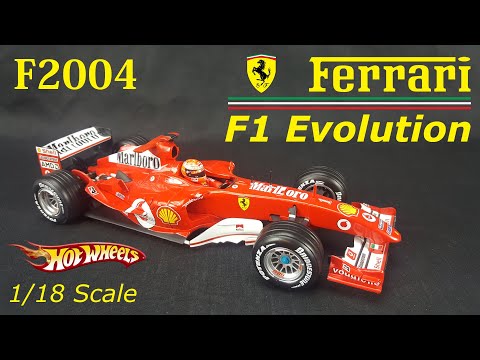 Ferrari F1 Evolution in 1/18 Scale - F2004 by Hotwheels