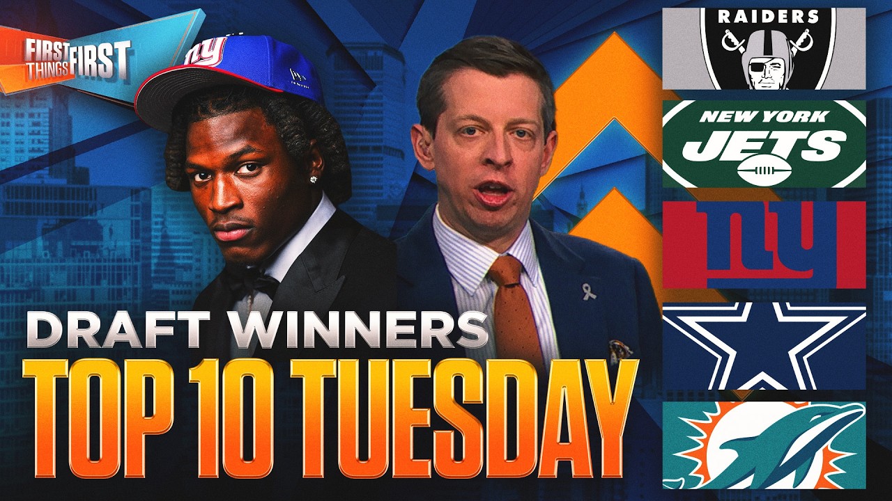 Top 10 Draft Winners Unveiled — One NFC Team SHOCKS at No. 1 🤯🏈 | FIRST THINGS FIRST