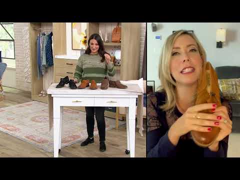 Clarks Collection Leather Side Zip Shooties - Camzin Pace on QVC
