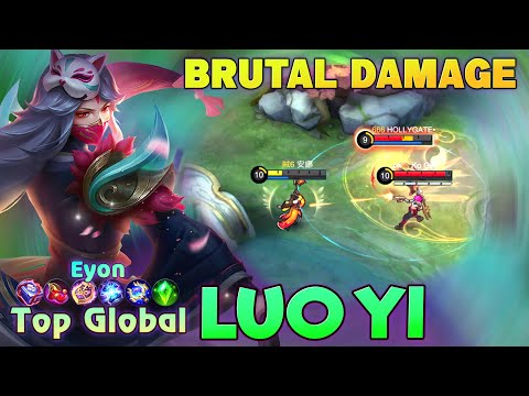 Luo Yi Brutal Damage! Top Global Luo Yi Gameplay ~ Mobile Legends