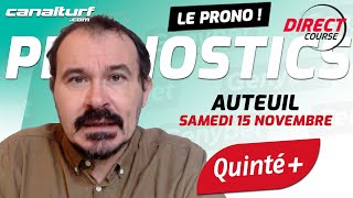 emission video des courses turf pmu du Samedi 15 novembre 2025