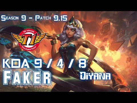 SKT T1 Faker QIYANA vs RIVEN Mid - Patch 9.15 KR Ranked