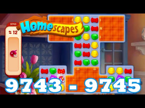 Homescapes Level 9743 - 9745 HD 3 - match puzzle game | Gameplay Walkthrough | android | 9744