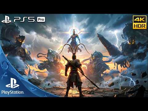 Black Myth Wukong -(PS5 Pro 4K HDR) Secret Final Boss & True Ending (Erlang and Four Heavenly Kings)