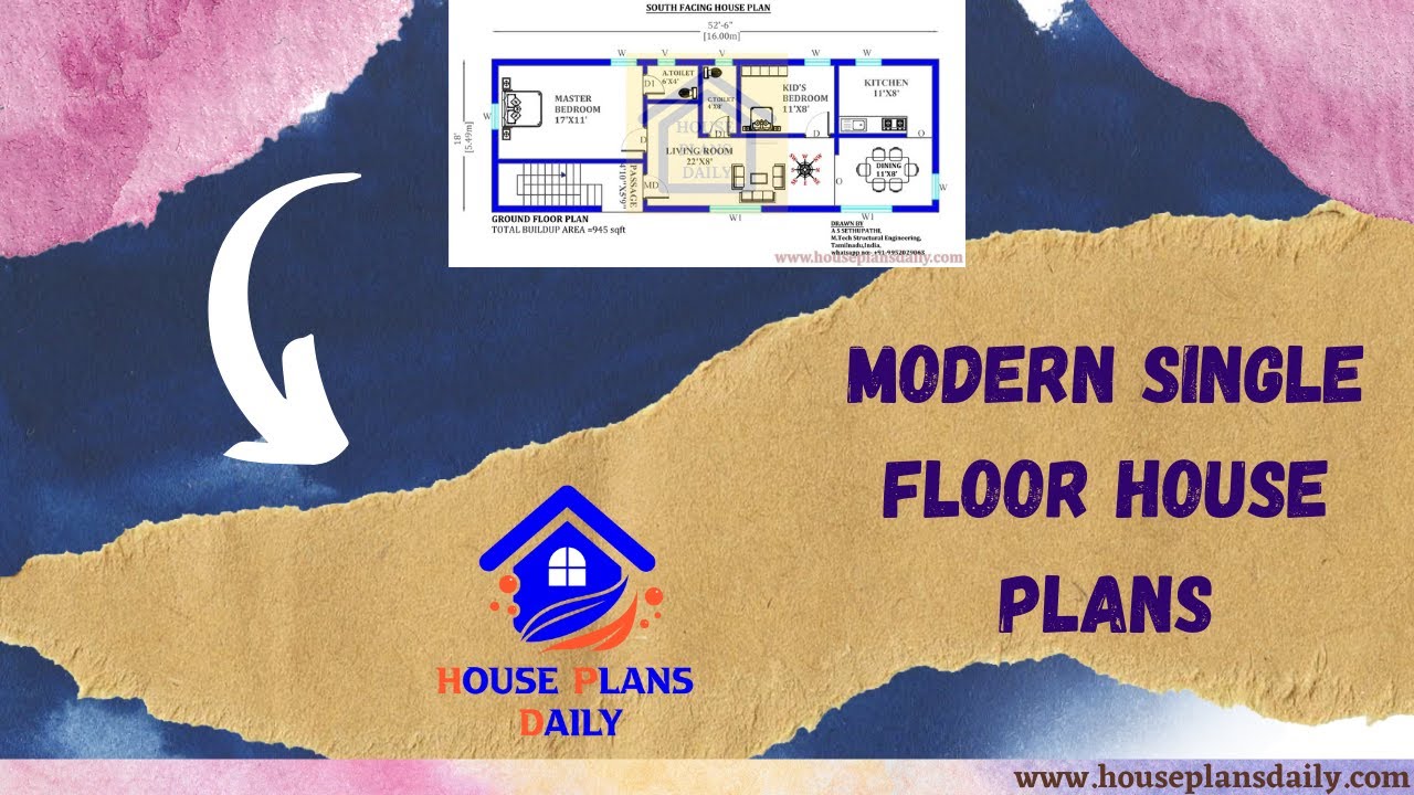 Modern Single Floor House Plans | Tiny House Designs