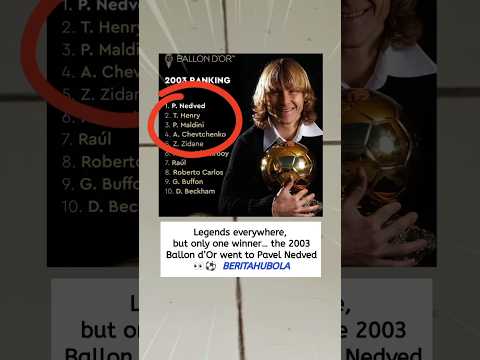 Ballon d’Or 2003 | Pavel Nedved Beats Zidane, Henry & Maldini